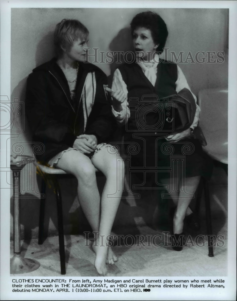 1985 Press Photo Amy Madigan and Carol Burnett in The Laundromat - cvp54905- Historic Images