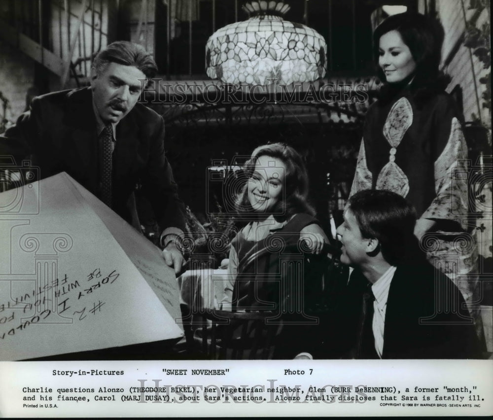 1968 Press Photo Sweet November Theodore Bikel Burke DeBenning Marj Dusay-Historic Images