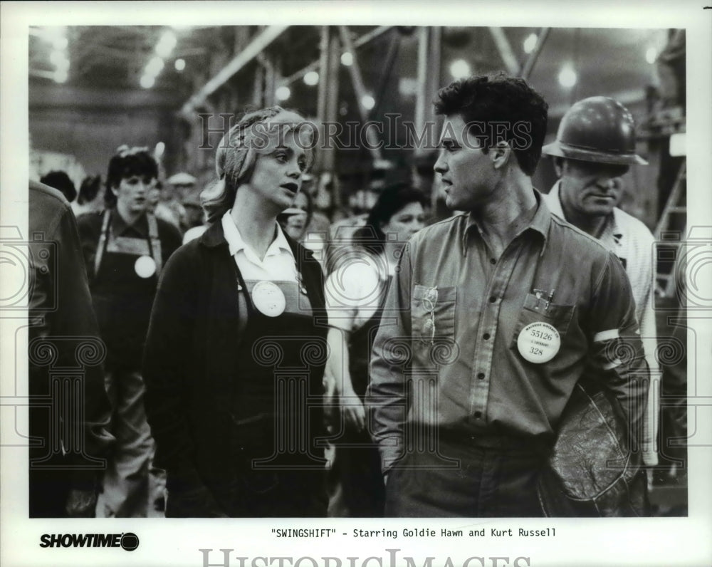 1985 Press Photo Swing Shift Goldie Hawn Kurt Russell - cvp55462- Historic Images