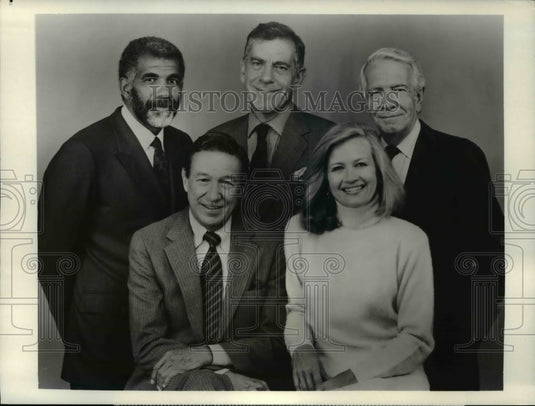 1986 Harry Reasoner Diane Sawyer Mike Wallace Ed Bradley Morley Safe - Historic Images