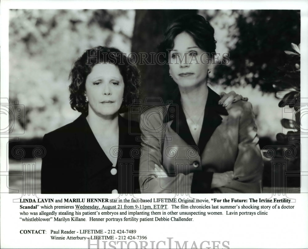 Press Photo Lifetime Movie For the Future: The Irvine Fertility Scandal- Historic Images