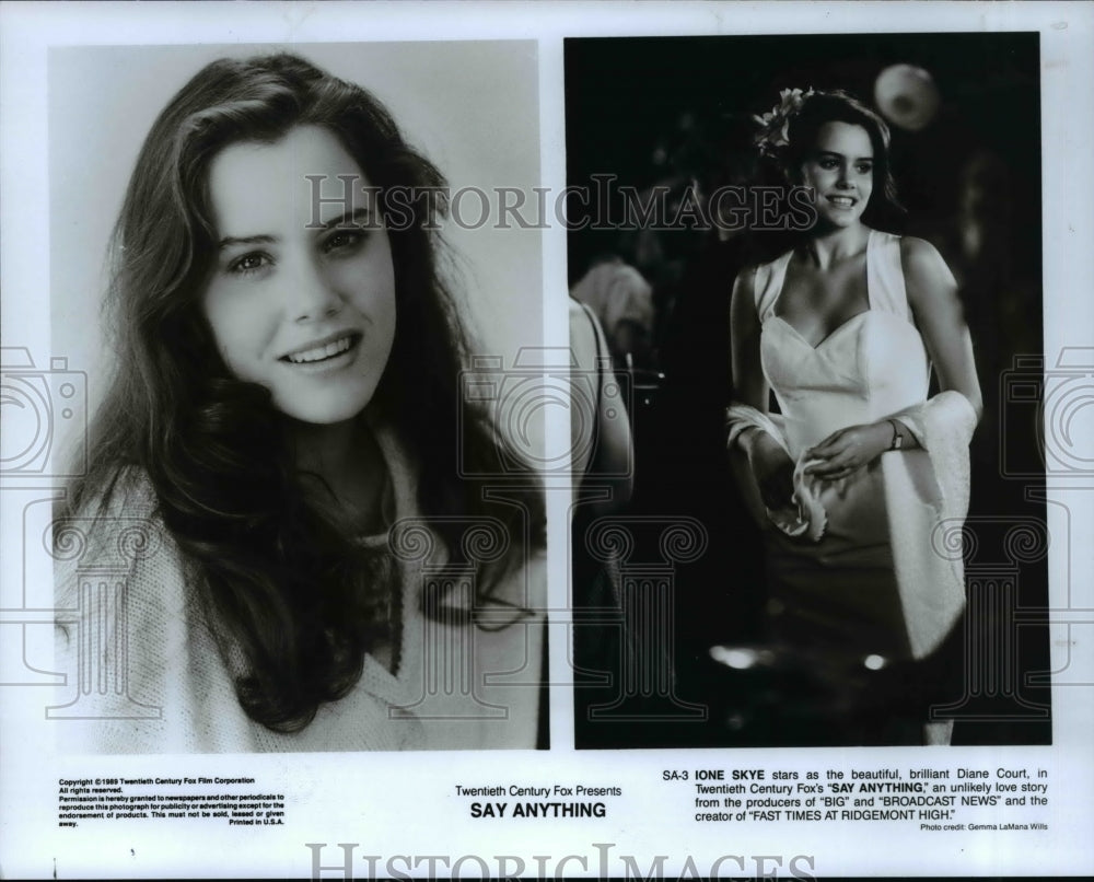 1989 Press Photo Movie Say Something - cvp56069 - Historic Images