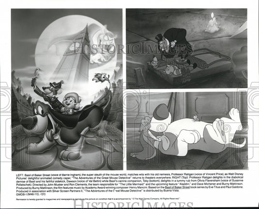 1993 Press Photo Basil in The Adventures of The Great Mouse Detective - Historic Images