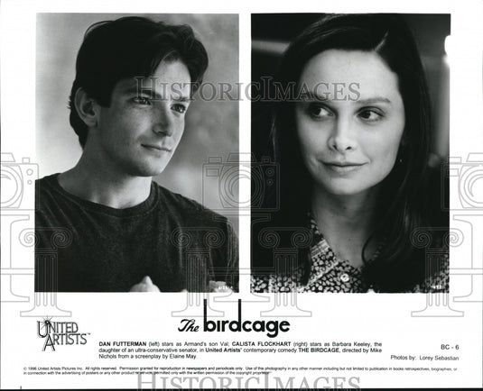 1996 Press Photo Dan Futterman, Calista Flockhart in The Birdcage - cvp56408 - Historic Images