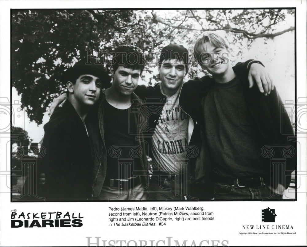 1995 James Madio, Mark Wahlberg, in The Basketball Diaries - Historic Images