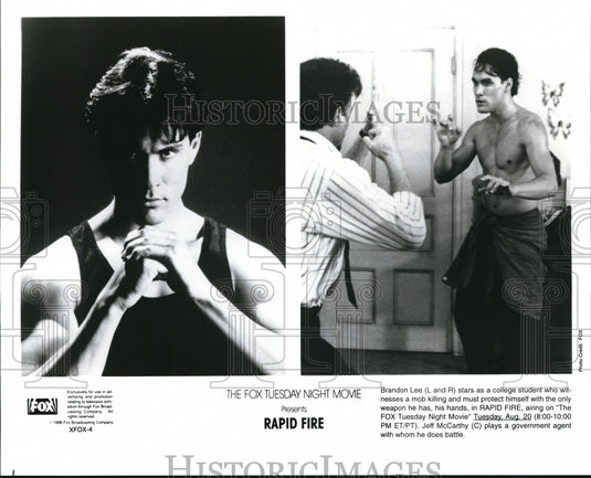1996, Brandon Lee, Jeff McCarthy in Rapid Fire - cvp56539 - Historic Images