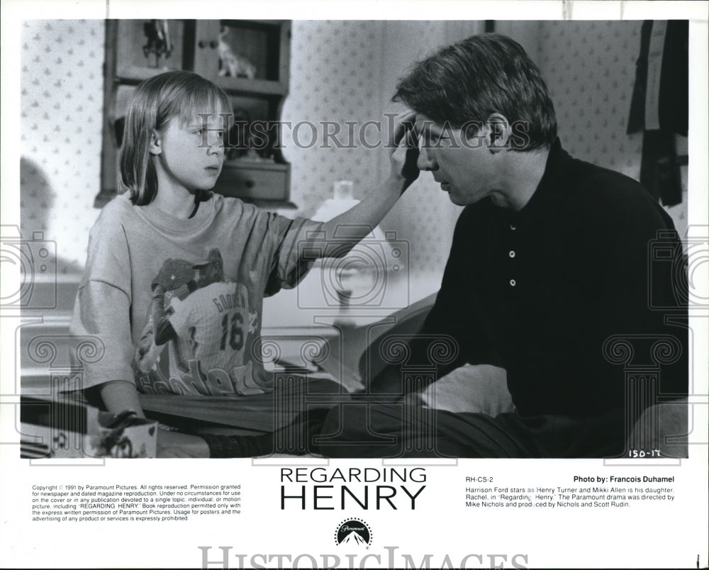 1991 Harrison Ford and Mikki Allen in Regarding Henry - Historic Images