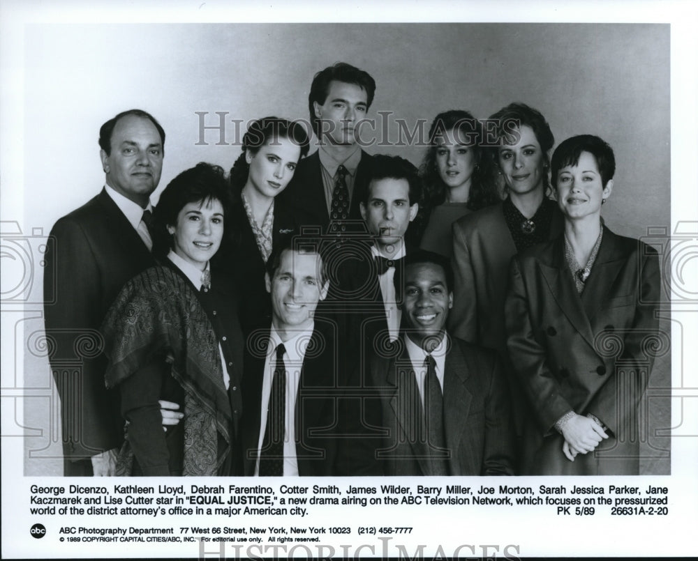 1989 Press Photo George Dicenzo Kathleen Lloyd D. Farentino in Equal Justice-Historic Images