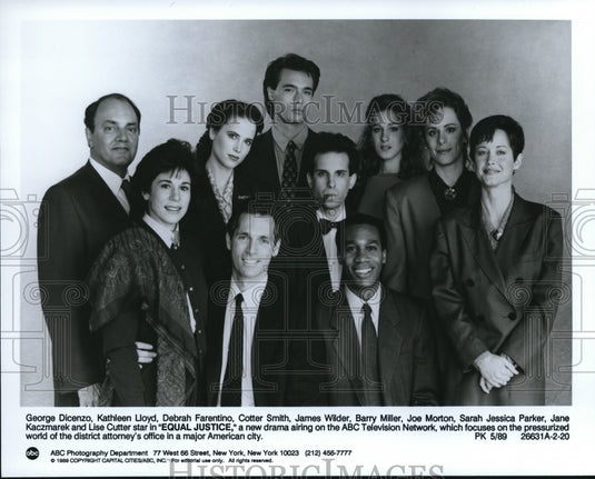 1989 Press Photo George Dicenzo Kathleen Lloyd D. Farentino in Equal Justice-Historic Images