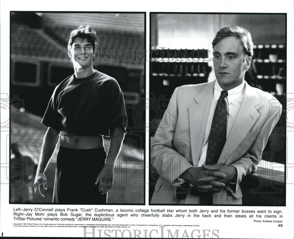 1996 Jerry O'Connell and Jay Mohr star in Jerry Maguire - Historic Images