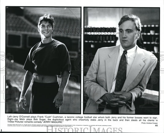 1996 Jerry O'Connell and Jay Mohr star in Jerry Maguire - Historic Images