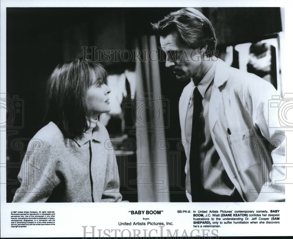 1987 Press Photo Diane Keaton &amp; Sam Shepard in Baby Boom - cvp56836-Historic Images