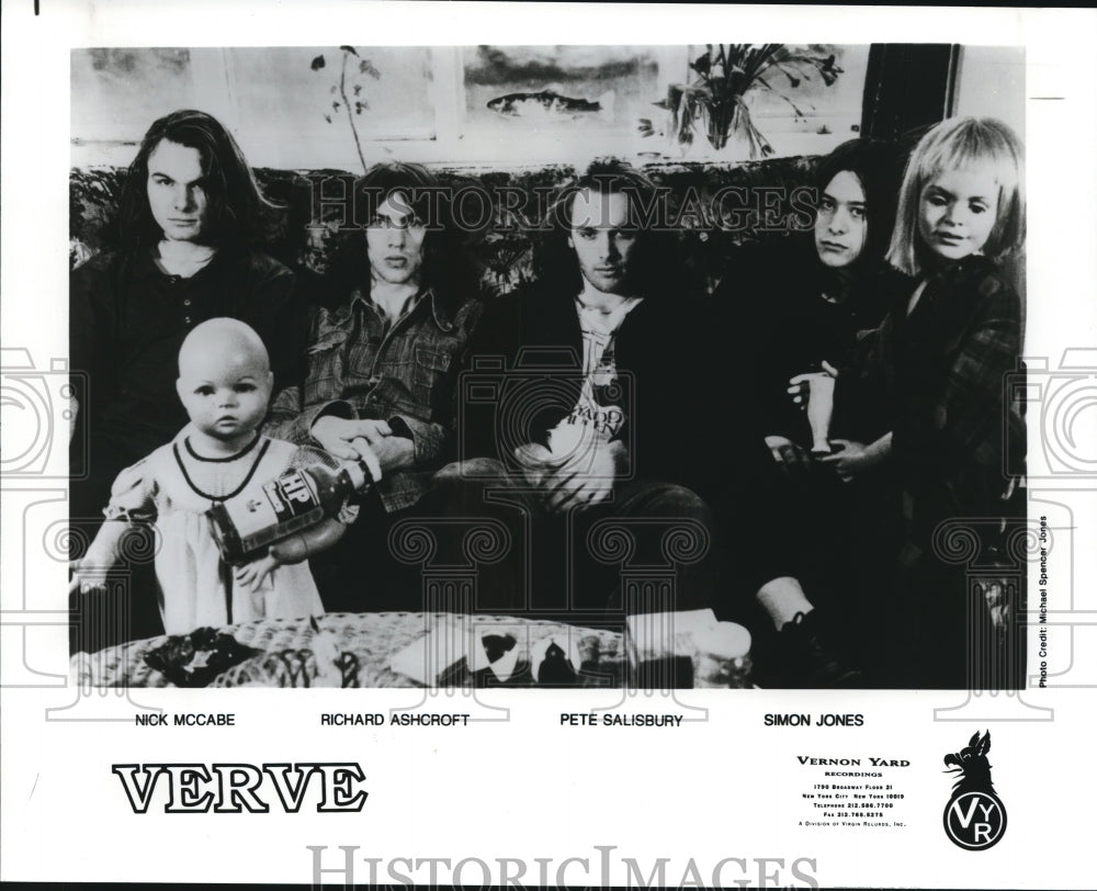 1995 Press Photo Nick McCabe, Richard Ashcroft, Pete Salisbury & Simon Jones - Historic Images