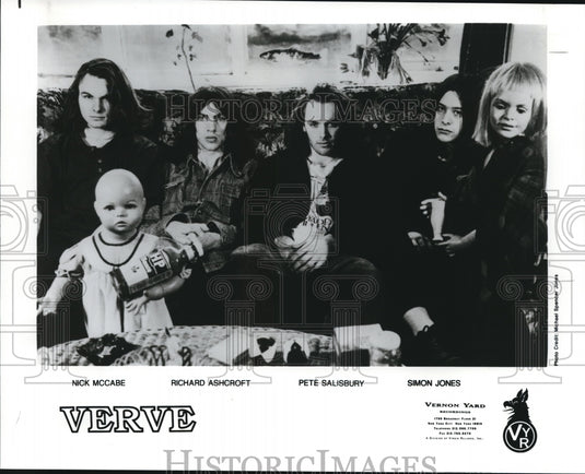 1995 Press Photo Nick McCabe, Richard Ashcroft, Pete Salisbury & Simon Jones - Historic Images