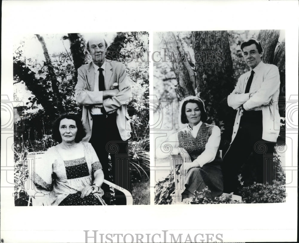 1981 Press Photo Glenda Jackson, Dirk Bogarde, Patricia Neal, Roald Dahl - Historic Images