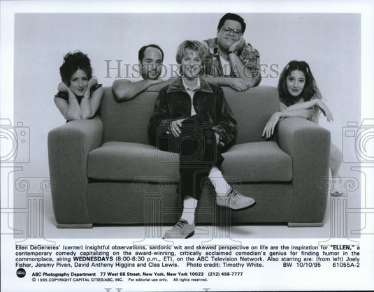 1995  TV show Ellen Elen  Ellen Degeneres Joely Fisher Sryle Gross - Historic Images