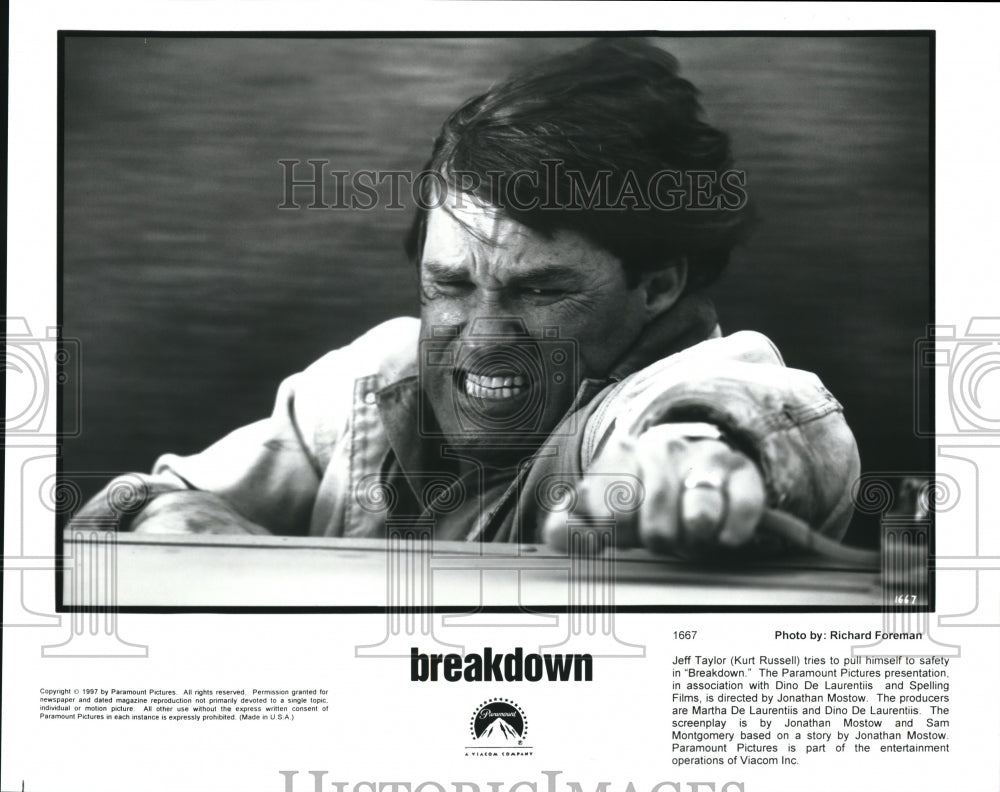 1997 Press Photo Kurt Russell in Breakdown - cvp57213 - Historic Images