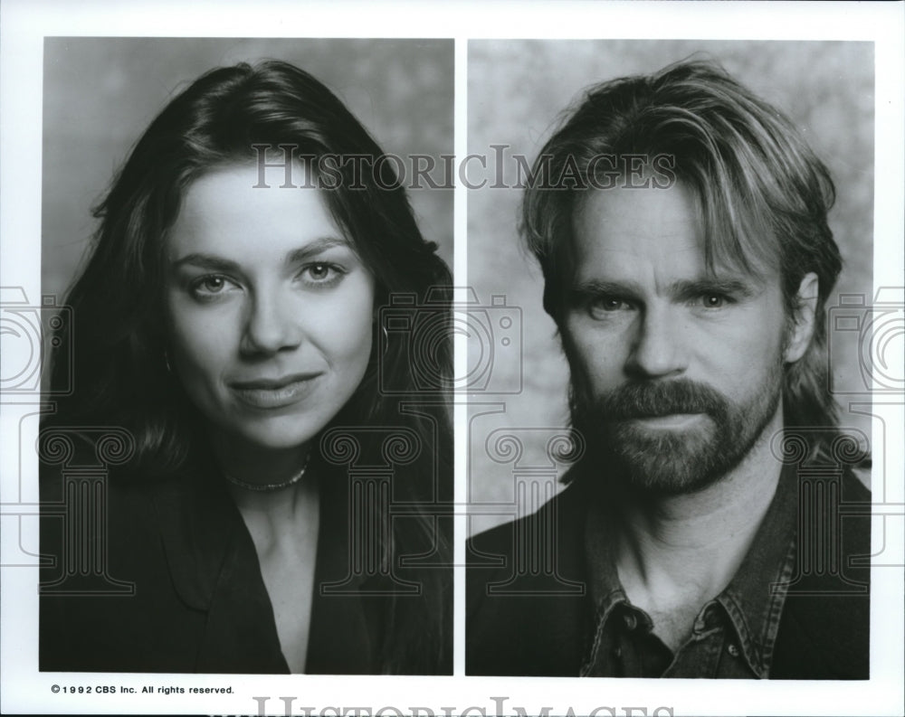 1992 Justine Bateman Richard Dean Anderson in The Eyes of Stranger - Historic Images