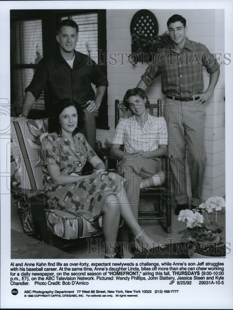 1992 Press Photo Wendy Phillips, John Slattery, Jessica Steen, Kyle Chandler-Historic Images