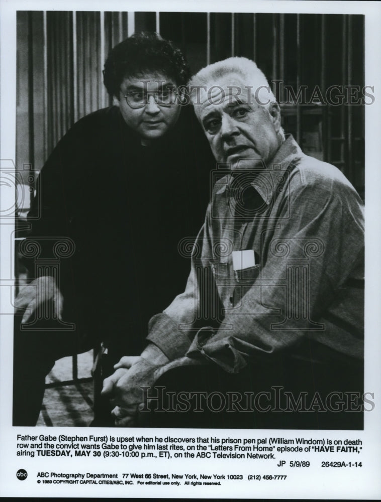 1989 Stephen Furst &amp; William Windom in Have Faith - Historic Images