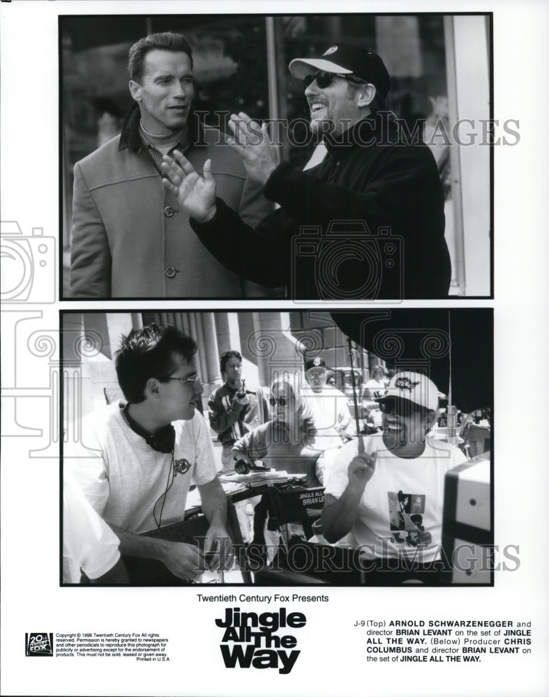 1996 Arnold Schwarenegger & Brian Levant Director Jingle all the Way - Historic Images