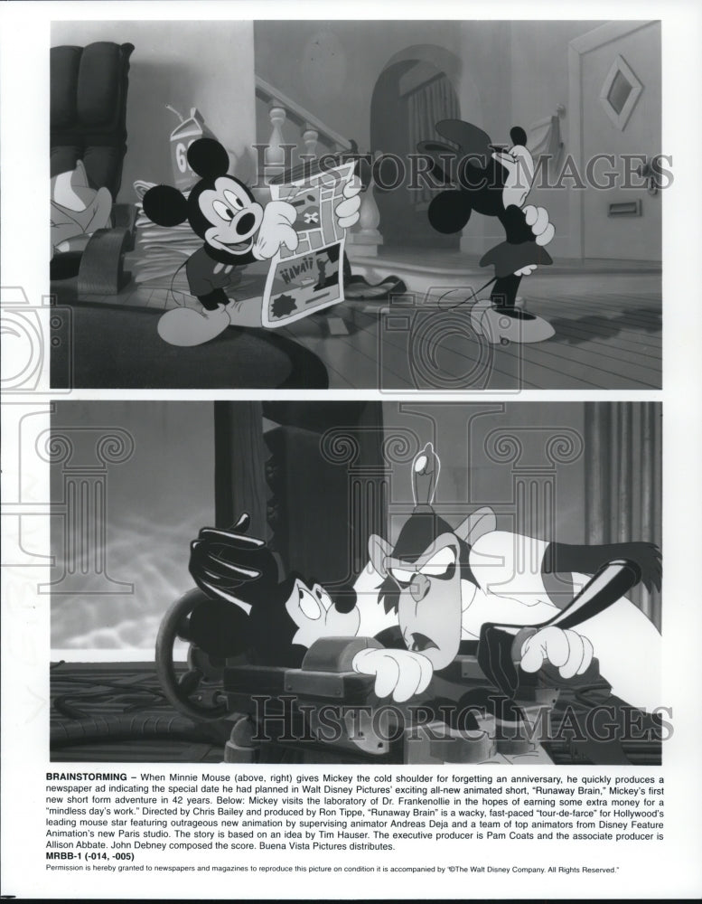 Press Photo Walt Disney presents Runaway Brain - Historic Images