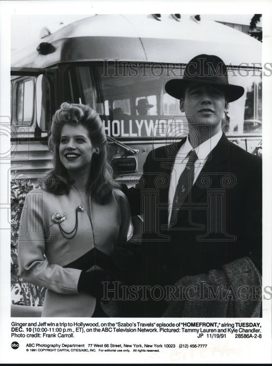 1991 Press Photo Tammy Lauren & Kyle Chandler in Homefront - Historic Images