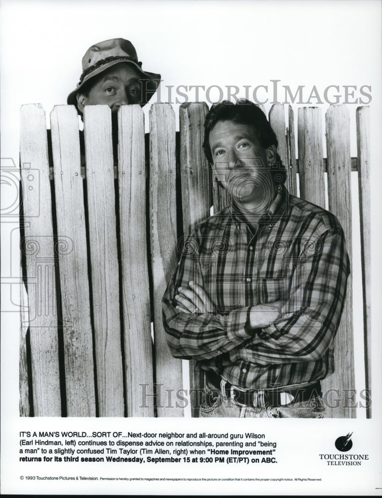 1993 Press Photo Earl Hindman Tim Allen Home Improvement - cvp57983 - Historic Images