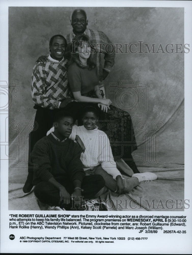 1989 Press Photo Robert Guillaume Hank Rolike Wendy Phillips Kelsey Scott - Historic Images