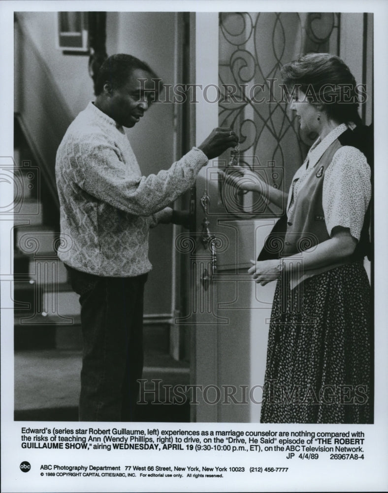 1989 Robert Guillaume Wendy Phillips The Robert Guillaume Show - Historic Images