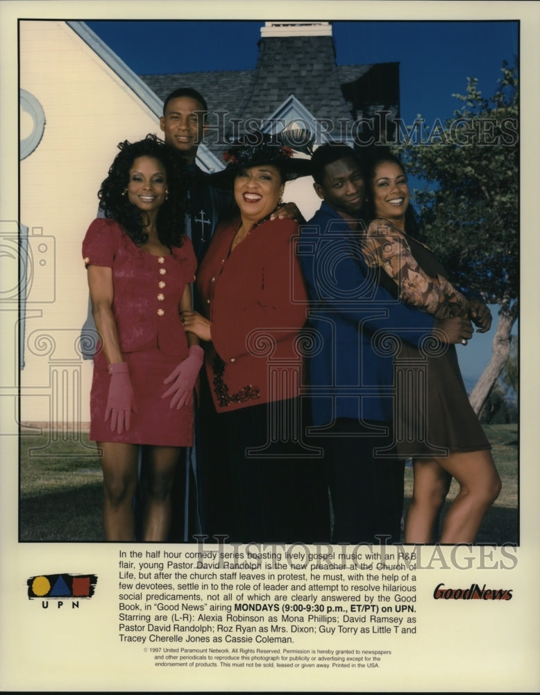 1998 Press Photo Alexia Robinson, David Ramsey &amp; Cast of Good News - Historic Images