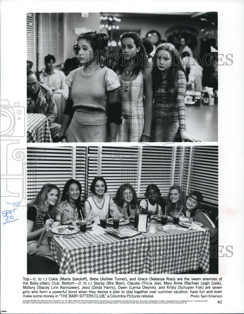 1995, Tricia Joe, LarisaPleynik, Zelda Harris in The Babysitters Club - Historic Images