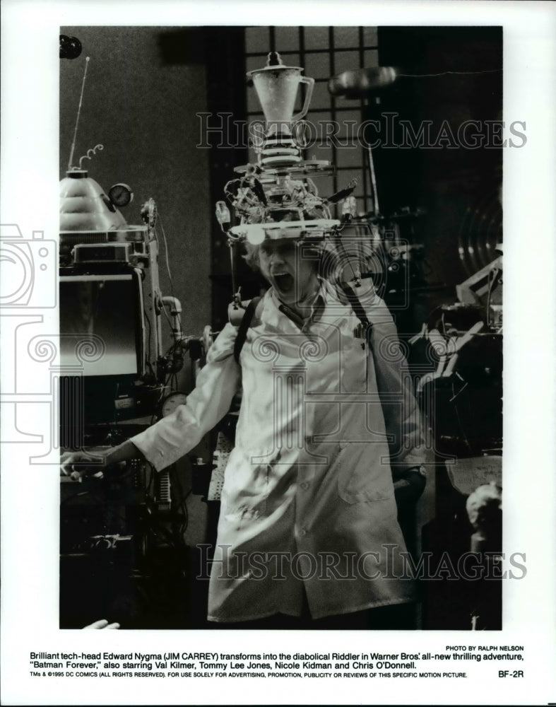 Press Photo Jim Carrey as Edward Nygma in Warner Bros.' Batman Forever - Historic Images
