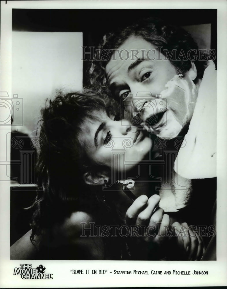 1985, Michael Caine and Michelle Johnson stars in Blame it on Rio - Historic Images