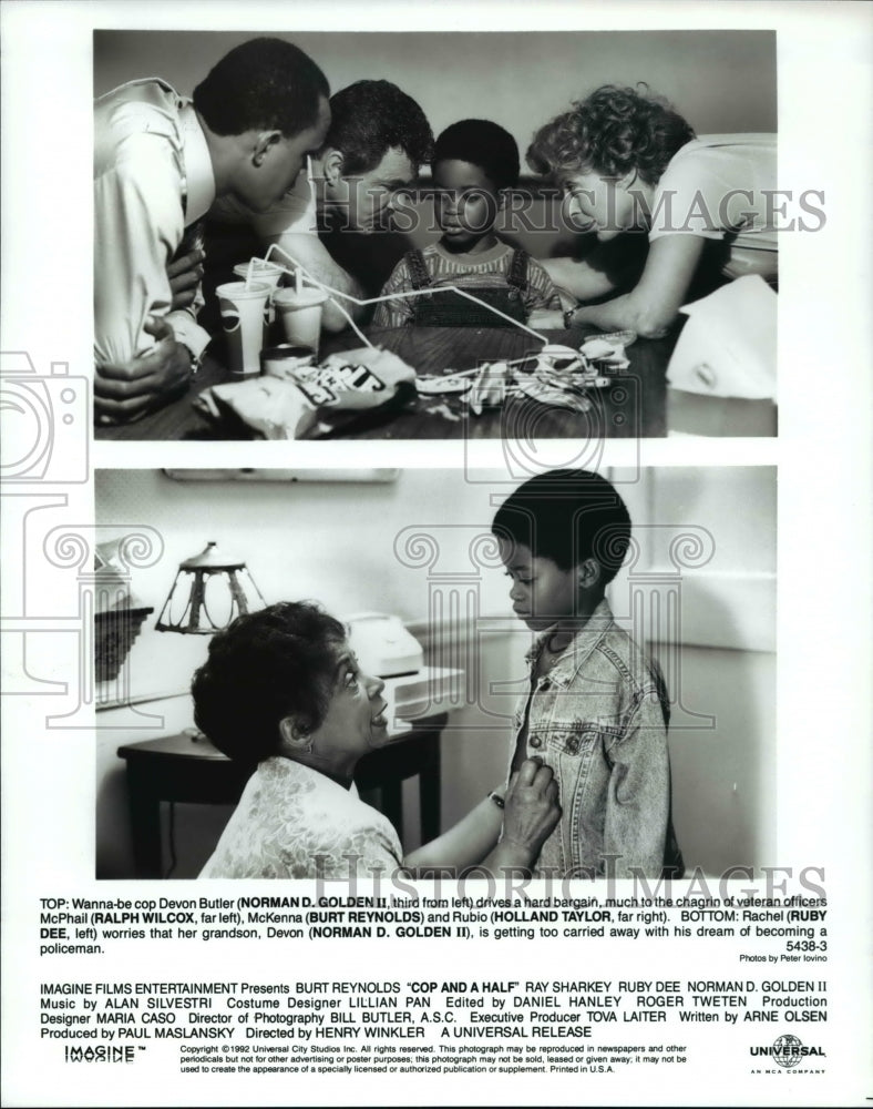 1992 Press Photo Norman D Golden II in scenes from Cop and a Half - cvp60311 - Historic Images