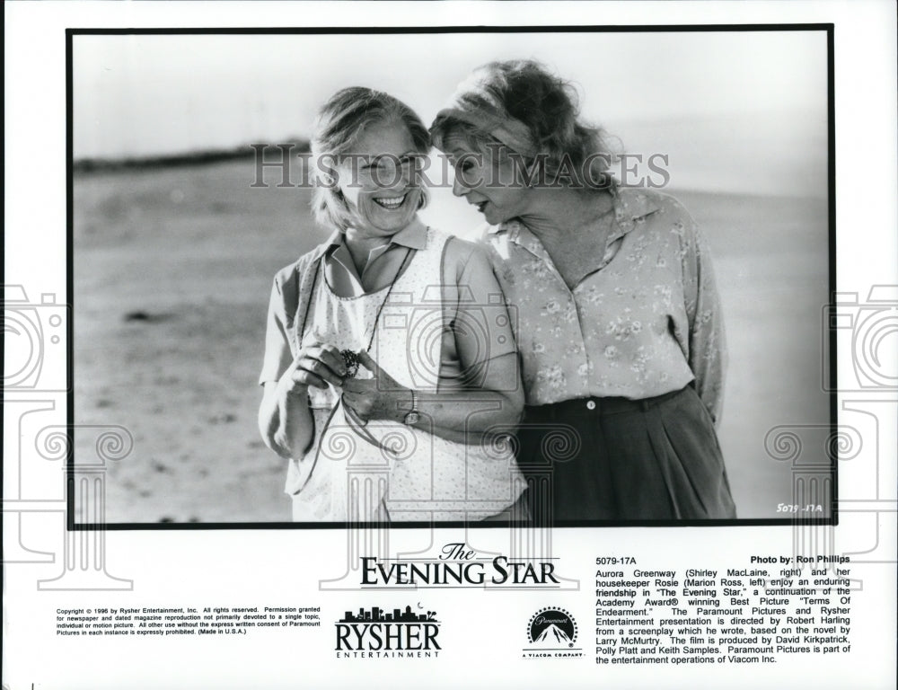 1996, Shirley MacLaine and Marion Ross star in The Evening Star - Historic Images