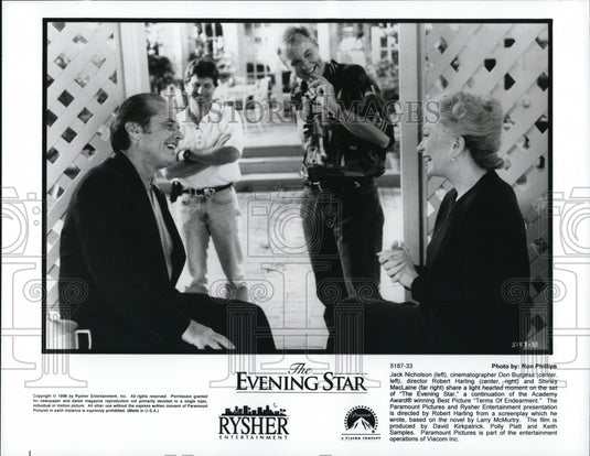 1996, jack Nicholson Don Burgess Robert Harling and Shirley MacLaine - Historic Images