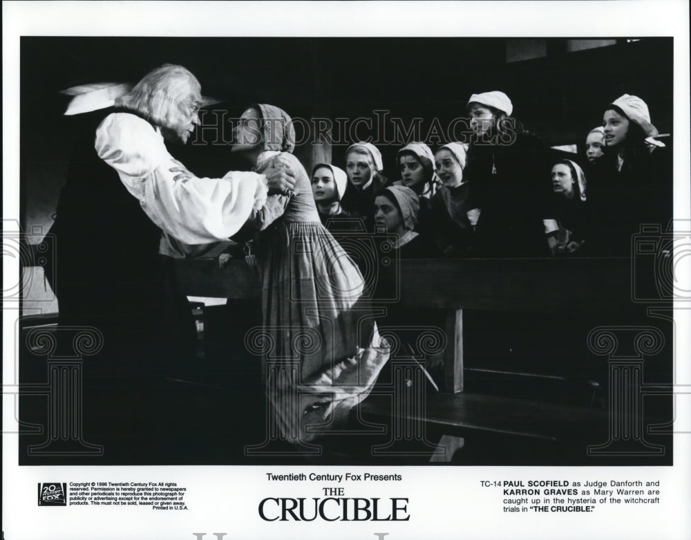 1996, Paul Scofield and Karron Graves star in The Crucible - Historic Images