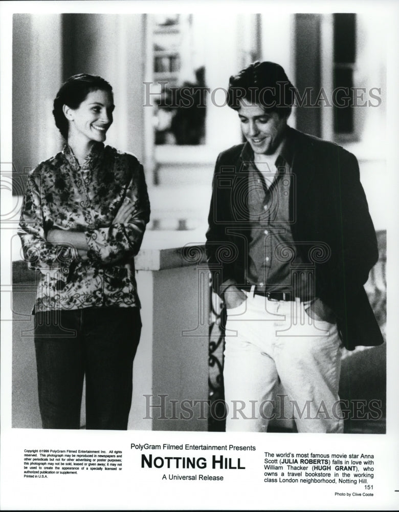 1999, Julia Roberts and hugh Grant in Niotting Hill - cvp61067 - Historic Images