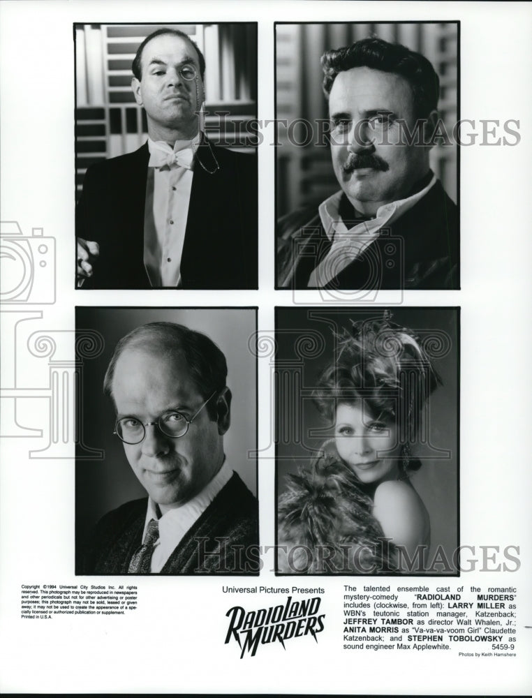 1995, Larry Miller and Jeffrey Tambor in Radioland Murders - Historic Images