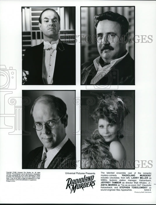 1995, Larry Miller and Jeffrey Tambor in Radioland Murders - Historic Images
