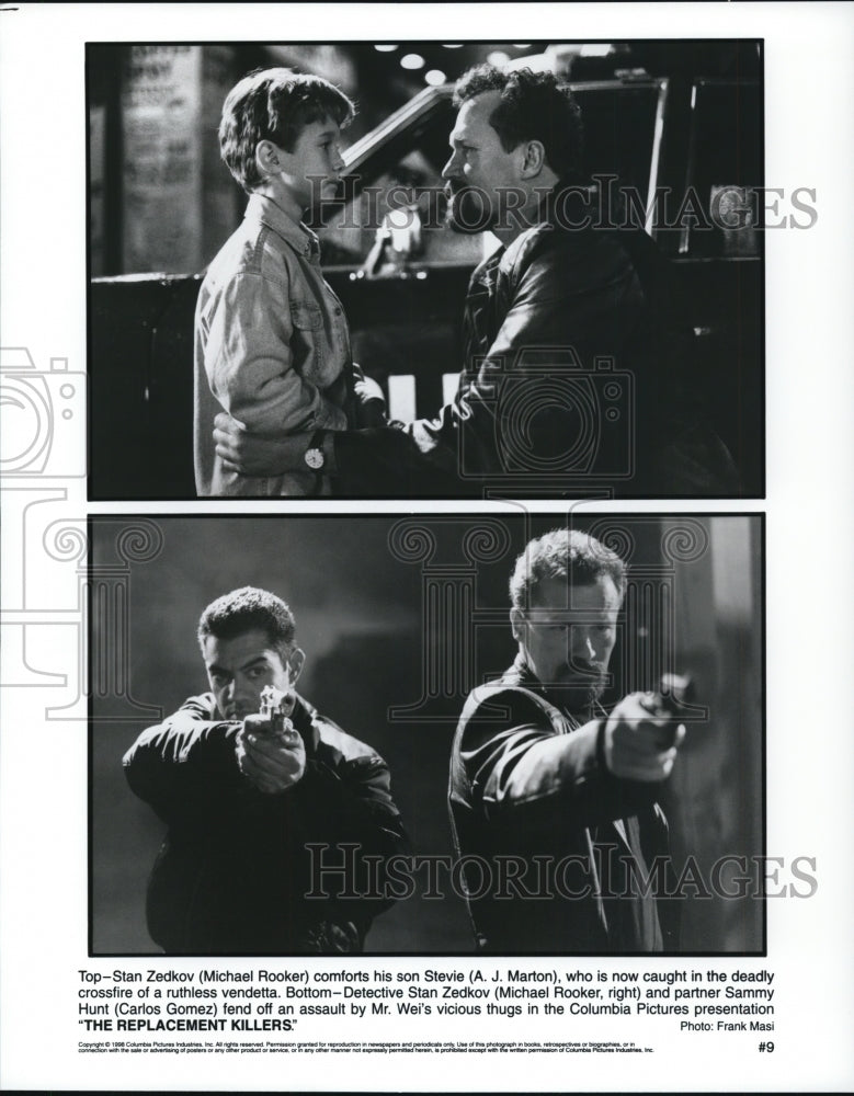 1998, Michael Rooker and A.J Marton in the Replacement Killers - Historic Images