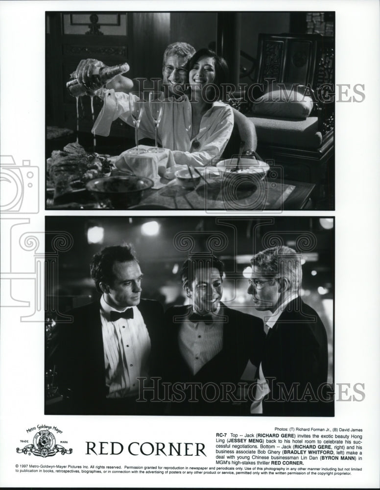1997 Press Photo Richard Gere Jessey Meng Bradley Whitford Byron Mann Red Corner-Historic Images