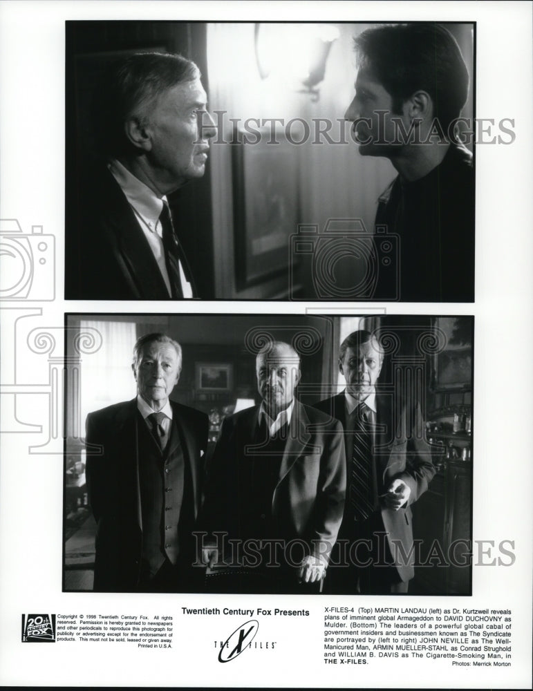 1998, Martin Landau and David Duchovny in the X Files - cvp61255 - Historic Images