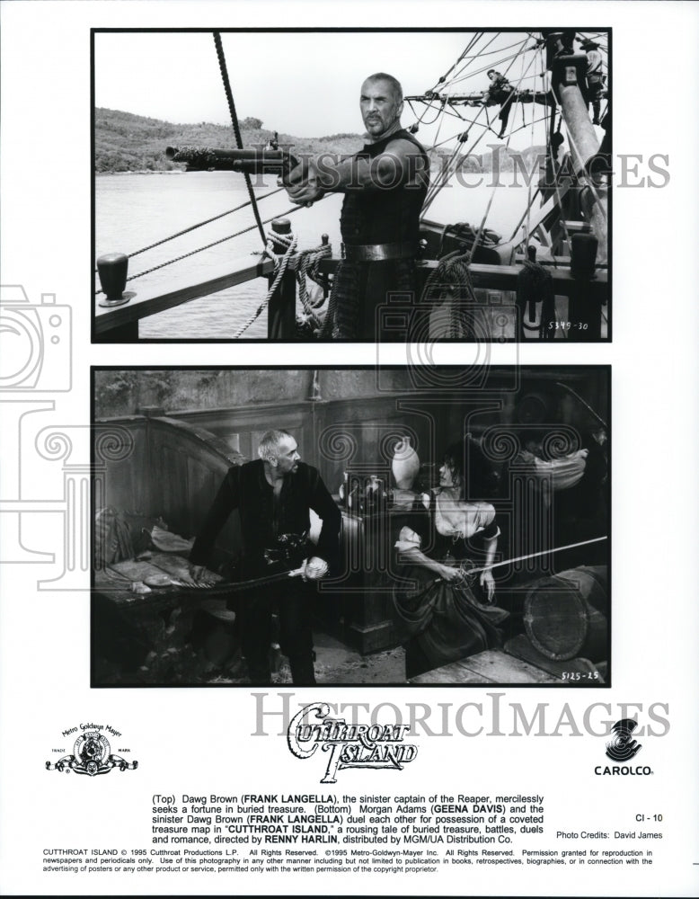 1995, Frank Langella and Geena Davis in CutThroat island - cvp61302 - Historic Images