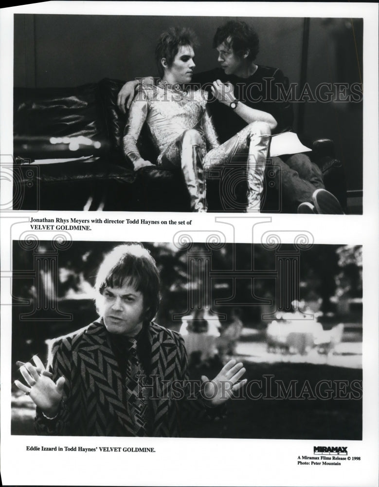 1998, Jonathan Rhys Meyers Todd Haynes Eddie Izzard Velvet Goldmine - Historic Images