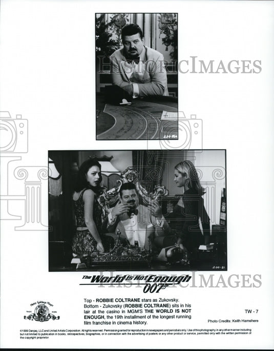 1999, Robbie Coltrane as Zukovsky in The World is not Enough - Historic Images