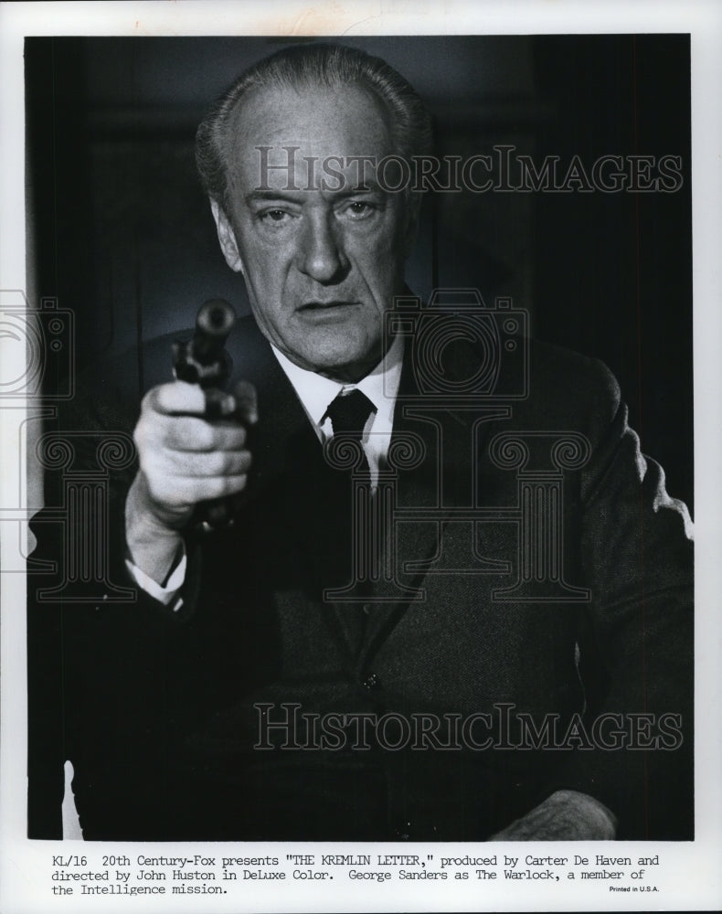 1970 Press Photo George Sanders stars in The Kremlin Letter - cvp61531-Historic Images