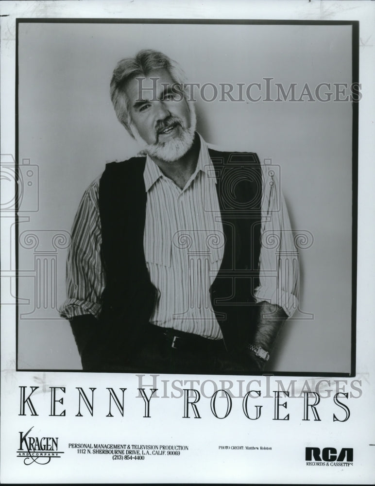 1986 Press Photo Kenny Rogers - cvp61782 - Historic Images