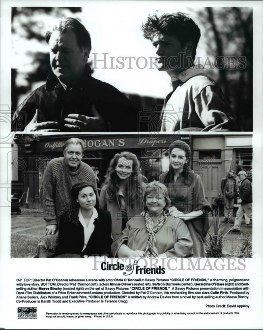 1995 Press Photo Pat O'Connor Chris O'Donnell Minnie Driver and Saffron Burrows- Historic Images